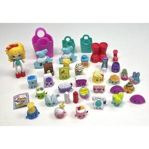 Lot 38 SHOPKINS Miniature Figurines Seasons 3-12 + McDonald's & Bags Recipe Card